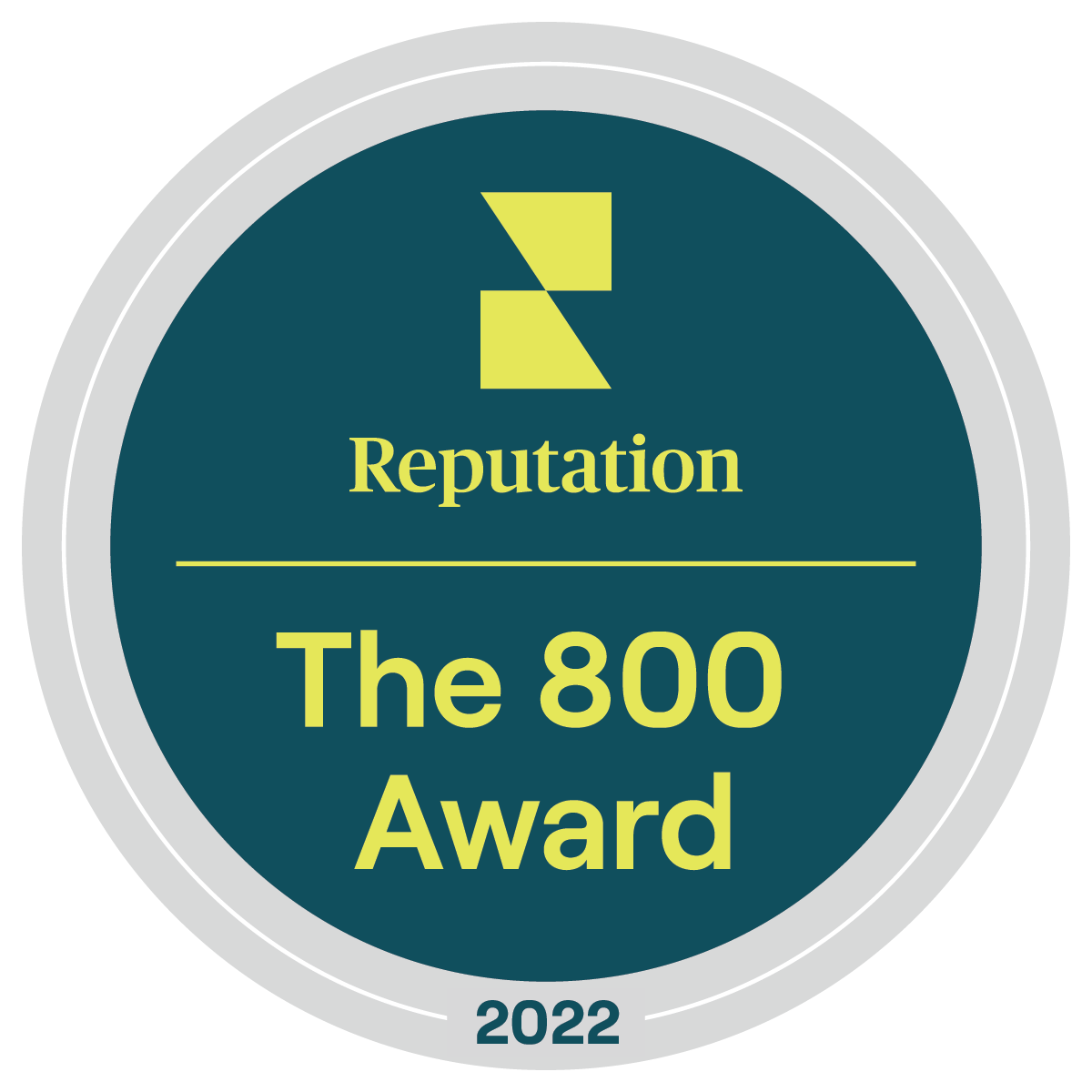 Awarded the Reputation.com 800 Award